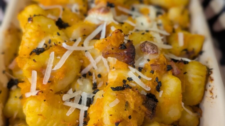 Gnocchis cuits au four de Rosaria Manchese avec porc et courge musquée