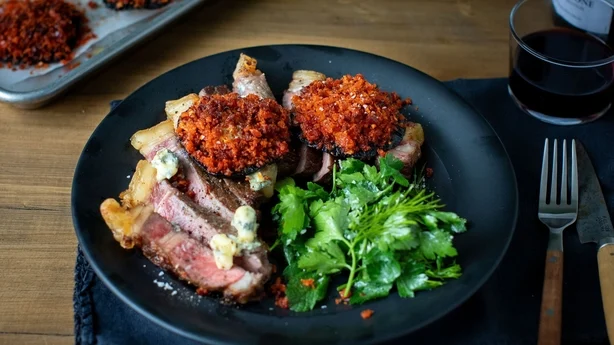 Contre-filet aux champignons farcis