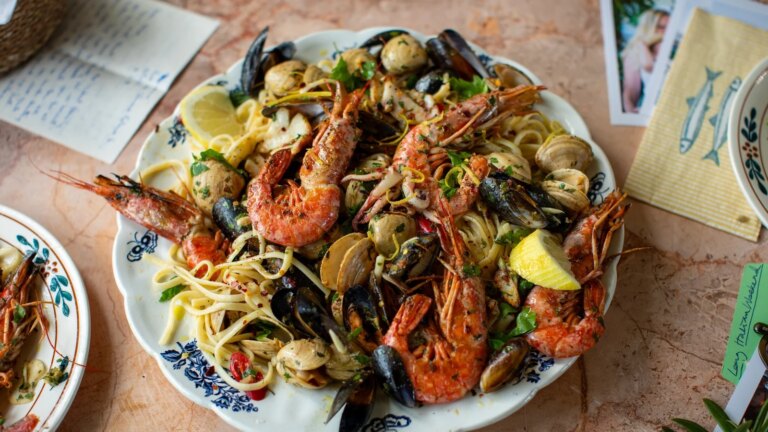 Donal&rsquo;s Italian Kitchen : Linguine aux crustacés grillés