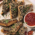 Le livre de recettes asiatiques d&rsquo;Eva Pau : Toasts aux crevettes et au sésame